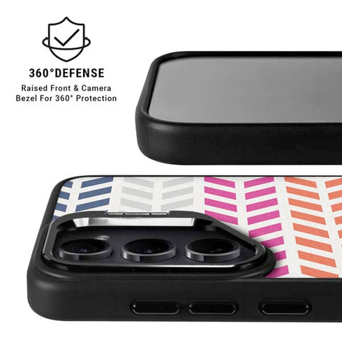 Striped Chevron Galaxy S25 Kickstand Case